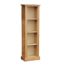 Oak Occasional Column Bookcase - Low